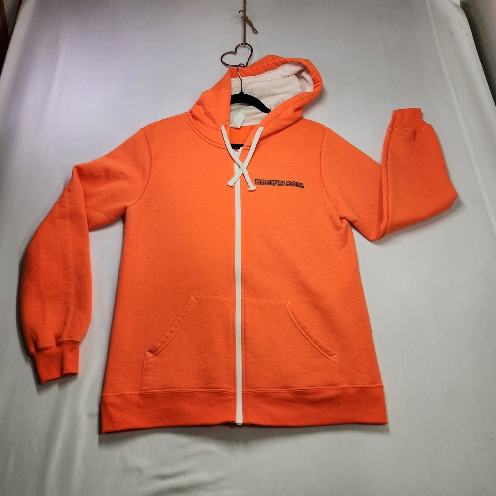 ⭐️NWOT RocknSoil Orange Zip-Up Hoodie – Y2K Style | Size XL